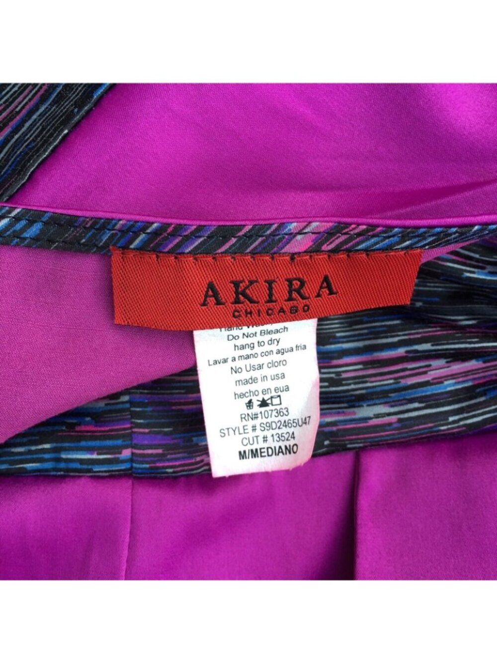 Akira Chicago Strapless Mini Dress Size M Fuchsia Purple Prom Sexy Club Stretchy - Picture 9 of 11
